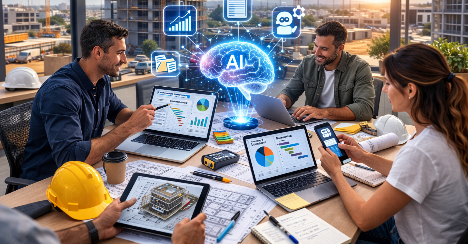 AI בניהול: כלים חכמים למנהלים בענף הבנייה והתשתיות